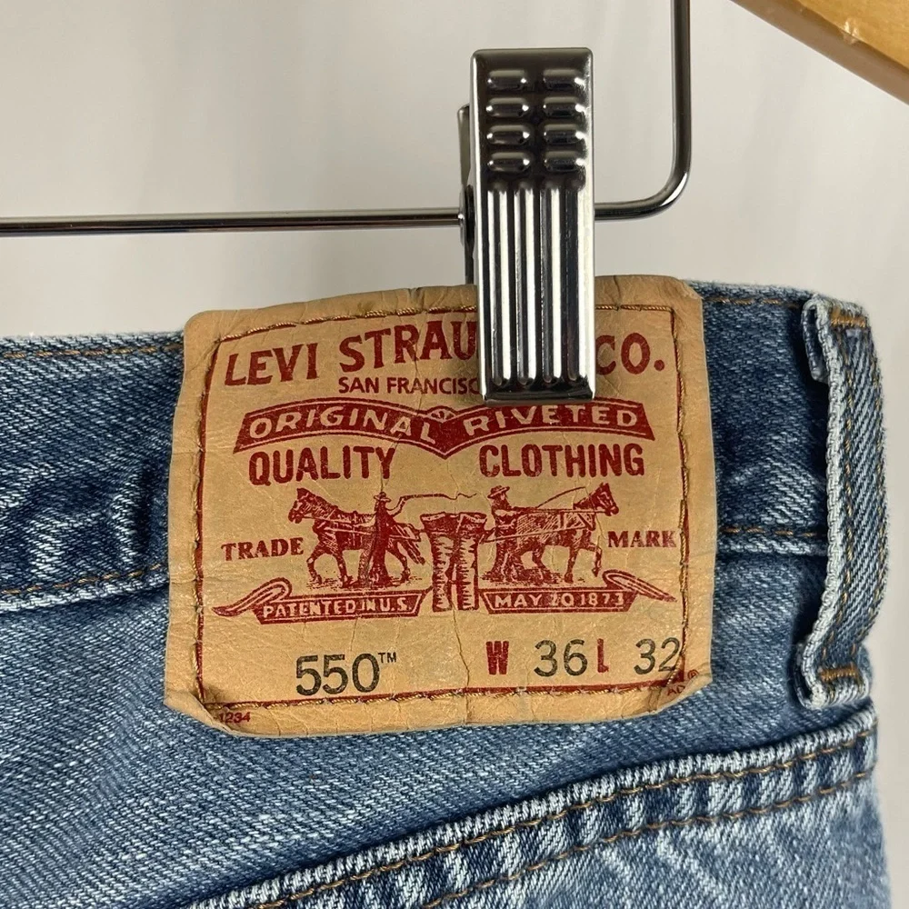 Levi's 550 Size 36 X 32 Straight Leg Retro Jeans Rugged Cotton Baggy